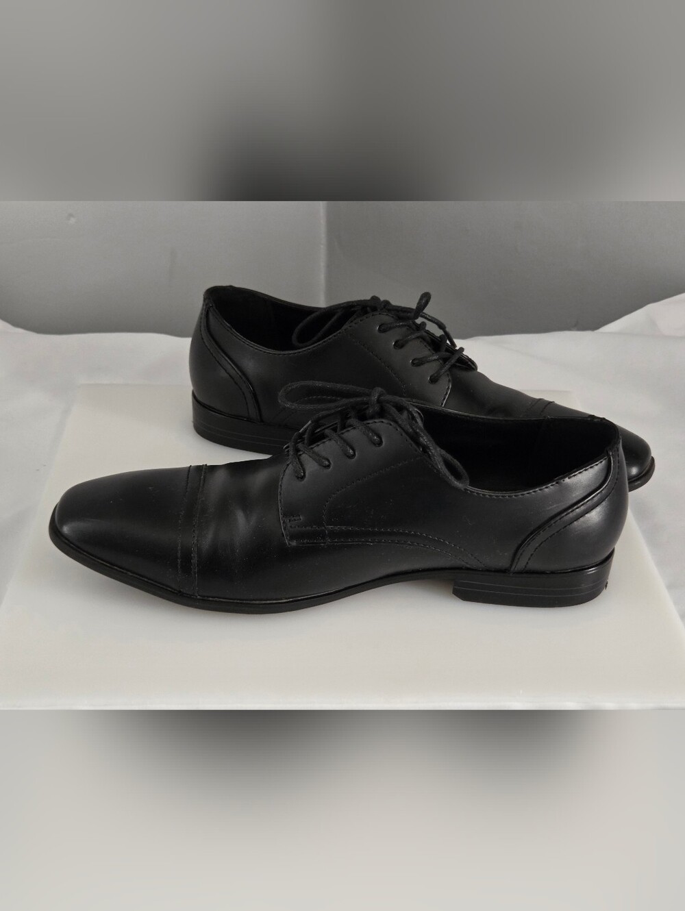 Alfani Men's black Cap-Toe Quincy - Lace-Up Black Dress Shoes, 7.5 M.